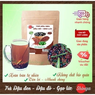 TRÀ GẠO LỨC ĐẬU ĐEN XANH LÒNG ĐẬU ĐỎ RANG SẴN 1KG