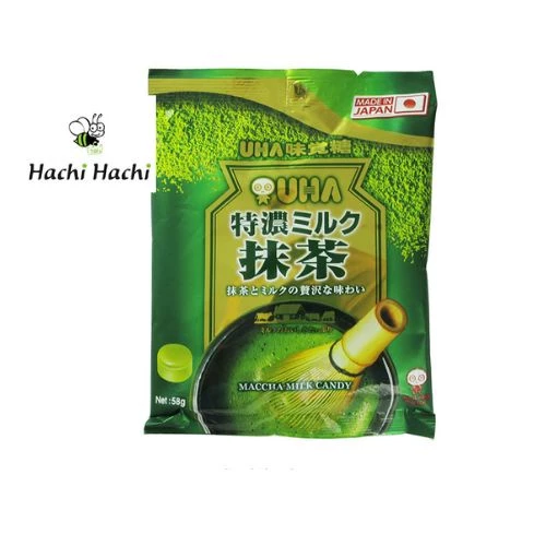 Kẹo sữa trà xanh UHA Tokuno 58g - Hachi Hachi Japan Shop