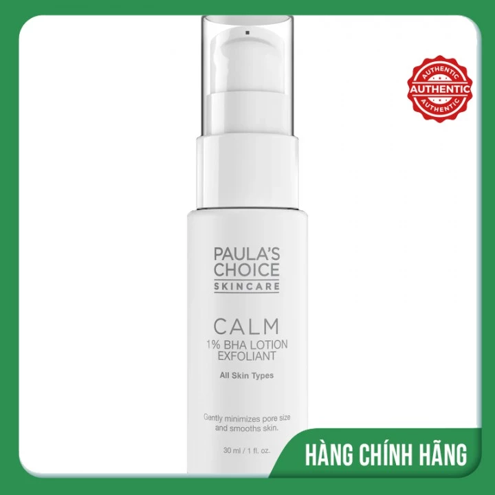 Tẩy da chết 🏵️ CHÍNH HÃNG 🏵️ Tẩy da chết Paula's Choice Calm 1% BHA Lotion Exfoliant 30ml