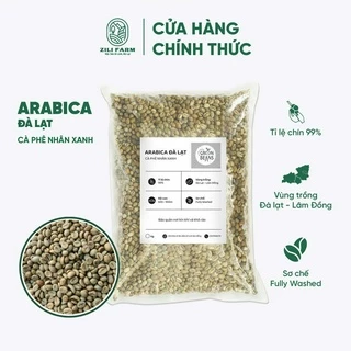 Cà Phê Nhân Xanh Arabica Đà Lạt ZILI FARM chưa rang xay sạch vỏ, đủ độ ẩm [Túi 1kg - 3kg - 5kg]