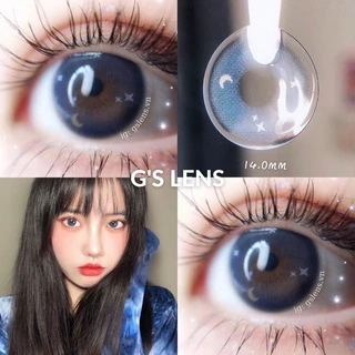 Lens Mắt Kính Áp Tròng Xanh Không Giãn Size Xs 14mm Có 0 Đến 6 Độ Cận X644 Blue G'S LENS