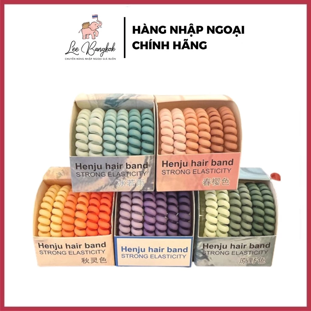 Dây Buộc, Cột Tóc Lò Xo Co Giãn Tốt Kiểu Dáng Đơn Giản Phối Màu Gradient Kiểu Hàn Thời Trang Cho Nữ