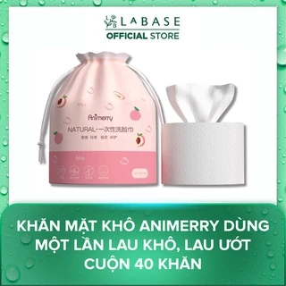 Khăn mặt khô Animerry dùng một lần lau khô, lau ướt cuộn 40 khăn