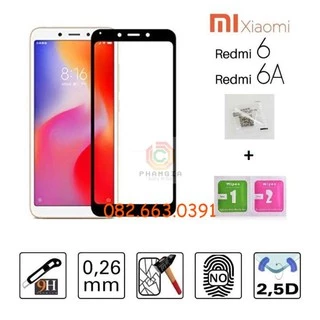 Kính Cường lực Xiaomi Redmi 6/6A full màn, full keo, chuẩn đẹp