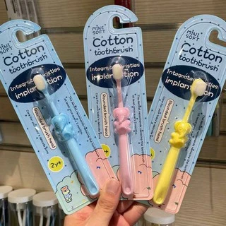 bàn chải tập đánh răng cotton thỏ triệu tơ mềm cho bé