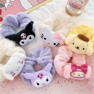 Dây cột tóc buộc tóc nhung thú bông Sanrio Kuromi xinh xắn