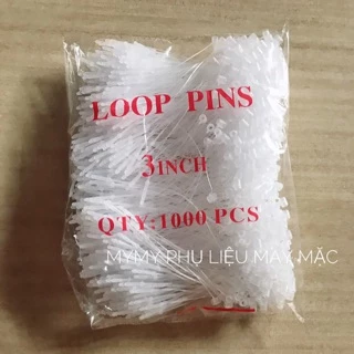 Dây tag treo nhãn mác Dây nhựa Ty vòng - String pin 3 inch