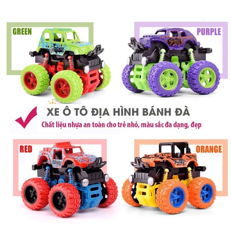 (HÀNG XỊN) Ô tô đồ chơi địa hình, xe cần cẩu, xe cứu hỏa, xe quân sự, xe đua địa hình, chạy quán tính nhiều màu sắc