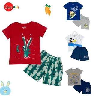 Đồ bộ bé trai, đồ bộ trẻ em chất thun cotton, size 1-7 tuổi, có nhiều màu - SUNKIDS