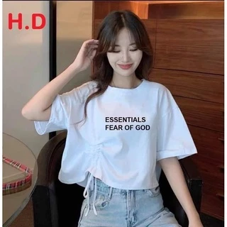 Áo croptop rút eo Essentials HD