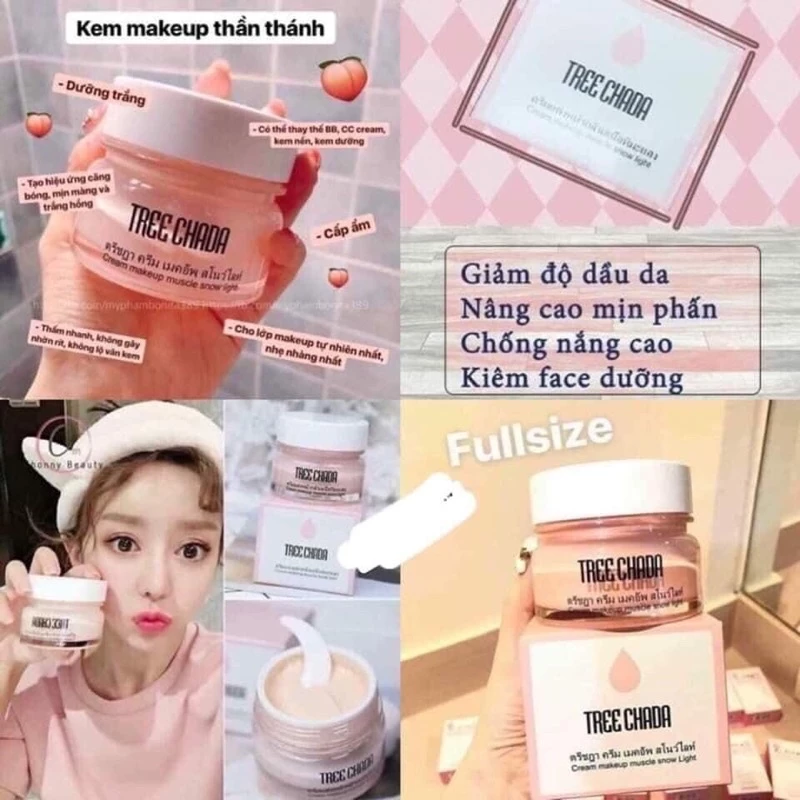 🆘HOẢ TỐC SG 24/24 Kem Dưỡng Trắng Da Thần Thánh Make Up Tree Chada 50ml Thái Lan