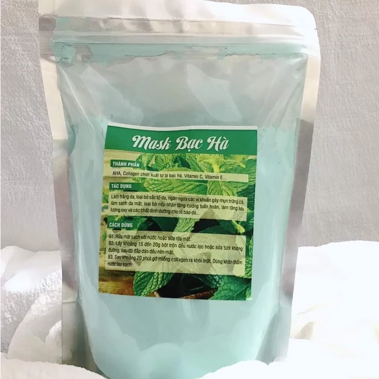 Mặt nạ bạc hà dẻo gói 1kg chuyên dùng cho spa và cá nhân