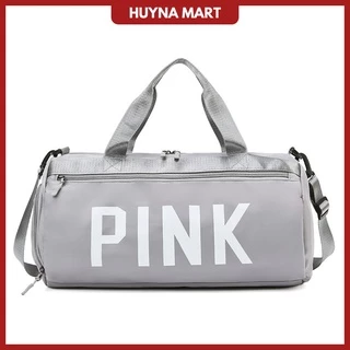 Túi du lịch đa năng có ngăn để giày, túi trống thể thao nam nữ chống nước cao cấp PINK Huyna Mart TX02