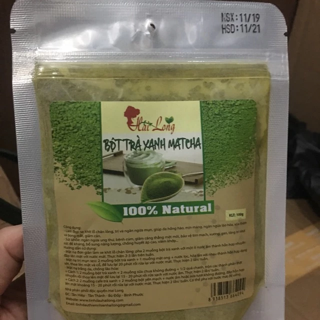 Bột trà xanh matcha đắp mặt và ủ body 100g