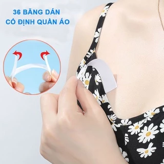 Set 36 miếng dán hai mặt chống lộ cho trang phục màu trong suốt