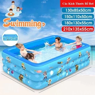 Bể bơi, phao nơi cho bé hình chữ nhật dày dặn cao cấp đủ size (1m2-1m3-1m5-1m8-2m)