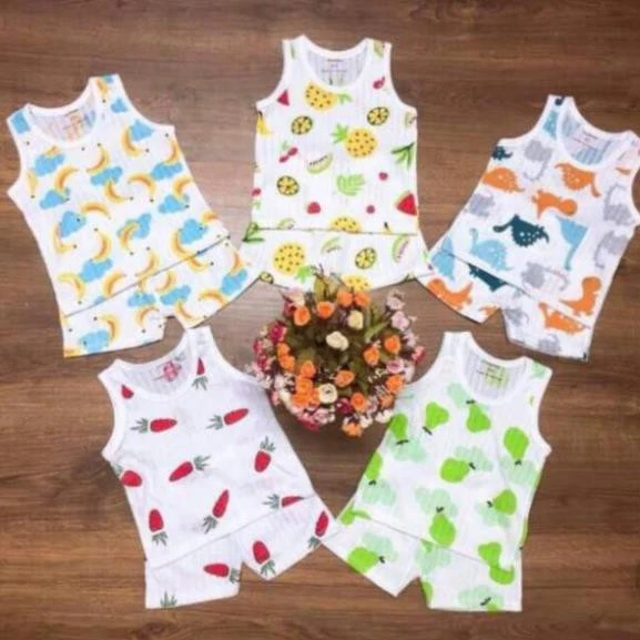 COMBO 3 Bộ Ba Lỗ [FREESHIP] BỘ BA LỖ COTTON GIẤY THOÁNG MÁT CHO BÉ TRAI BÉ GÁI