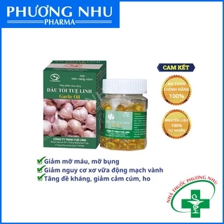 Dầu tỏi Tuệ Linh Giảm mỡ máu - Tăng sức đề kháng - hộp 100 viên