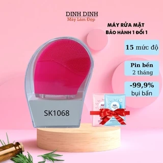 Máy rửa mặt mini cầm tay SK1068 cao cấp, máy rửa mặt massage chống nước, bảo hành 1 đổi 1 Dinh Dinh