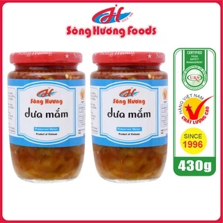 2 Hũ Dưa Mắm Sông Hương Foods Hũ 430g - Ăn kèm , bún , phở , mì tôm , thịt nướng , tốt tiêu hóa