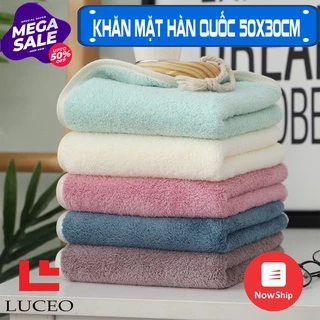 [MUA NGAY VỚI GIÁ RẺ] Khăn Mặt Hàn Quốc 50x30cm Siêu Thấm, siêu bền