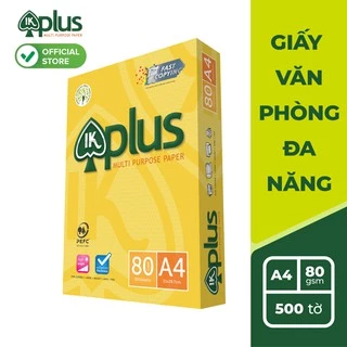 Giấy IK PLUS A4 80gsm - Giấy photo, giấy in văn phòng - Hàng chính hãng