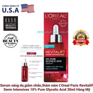 [Hàng Mỹ]serum sáng da và giảm nhăn hiệu quả Loreal Revitalift Derm Intensives 30ml