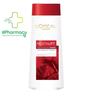 Toner L'Oreal Paris Revitalift Aqua Milky Nước hoa hồng se khít lỗ chân lông, săn chắc da và chống lão hóa 200ml