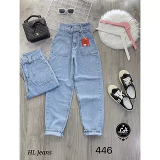 Quần baggy jean nữ túi đắp vuông Ms 173