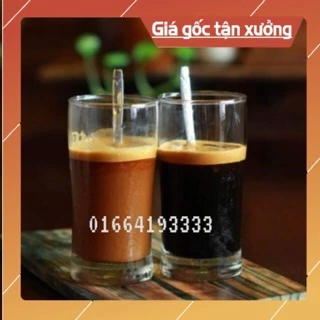 Cốc thủy tinh cafe đá Cong 235ml 6 cái Ocean Sweet Bell hoặc Arcoroc Luminarc ly thủy tinh cafe dày đẹp