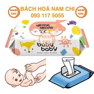 Khăn Giấy Ướt Hàn Quốc BaBy BaBy 120 tờ Màu Hồng