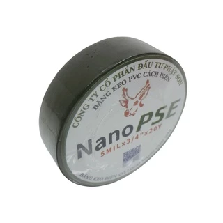 Băng keo đen cách điện, băng keo điện NANO PSE cách điện an toàn.