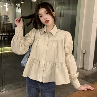 Áo blouse / Áo Sơ Mi Búp Bê Dài Tay Mới 2