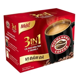 Cà phê sữa Highlands 3 in 1 Hộp 20 gói