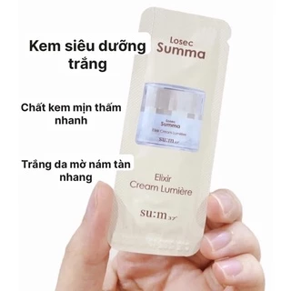 [ gói 1ml ] 1 gói kem dưỡng trắng da mờ nám Sum losec summa elixir cream 1ml