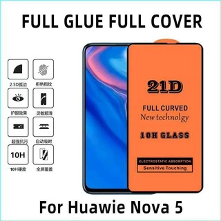 Kính Cường Lực Toàn Màn Hình 21D Cho Huawei nova 2 3 4 5 6 7 8 2i 3i 4i 5i 2s 5T Plus Pro SE