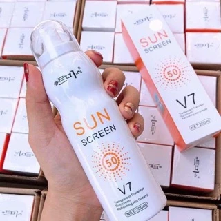 (Chinh hảng) Xịt chống nắng v7. kem chống nắng nâg tone v7 SUN 200ml.