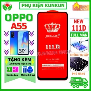 🔥Siêu Mượt🔥 Kính Cường Lực Oppo A55 - Full màn hình 111D và trong suốt - Độ cứng cao - Độ trong suốt cực cao.