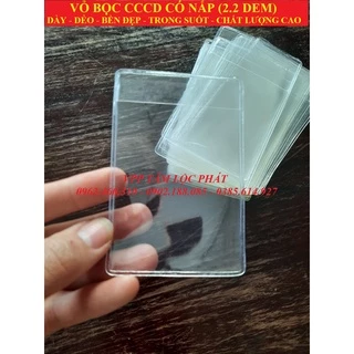 10 Vỏ Bọc thẻ CCCD CÓ NẮP (2.2 DEM - HÀNG CAO CẤP) DÀY, DẺO, TRONG SUỐT - XƯỞNG SẢN XUẤT