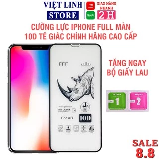 Kính cường lực 10D full màn hình tê giác Iphone 6 / 6 Plus / 7 / 8 / 7 Plus / 8 Plus/ X Xs/ Xs Max - Việt Linh Store