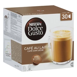 Hộp lớn 30 viên cafe Dolce Gusto Au Lait, xuất xứ Tây Ban Nha, HSD 30/03/2025