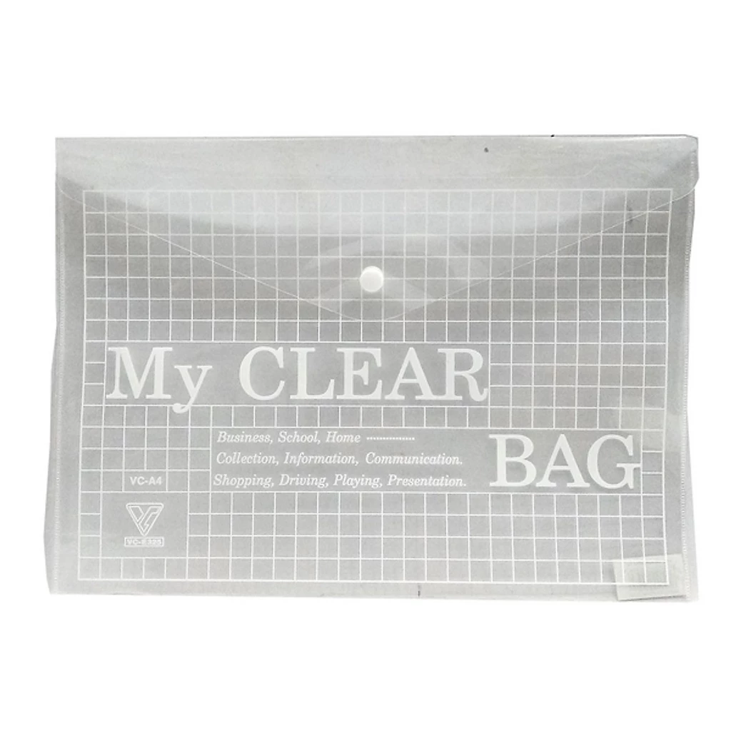 Bìa đựng tài liệu văn phòng phẩm A4 Trung - Túi my clear bag  trong suốt