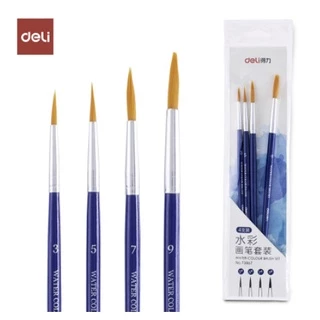 Bộ cọ vẽ chuyên nghiệp Deli - dùng cho màu nước/bột/sơn acrylic -Set 4 /73867