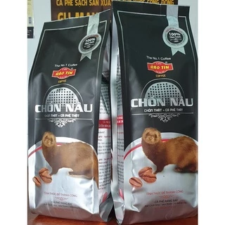 COMBO 2 GÓI = 1kg CÀ PHÊ NGUYÊN CHẤT PHA PHIN CHỒN NÂU BẢO TÍN - gói 500g