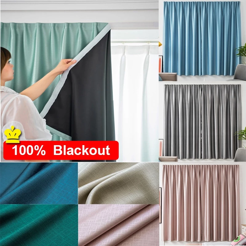 Rèm Dán Tường Cửa Sổ,Rèm Cửa Trang Trí-Không Cần Khoan Vô Cùng Tiện Lợi, Chất Liệu Vải Cản Sáng Tốt