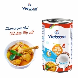 Nước cốt dừa tươi vietcoco cho món mặn(lon 160ml)