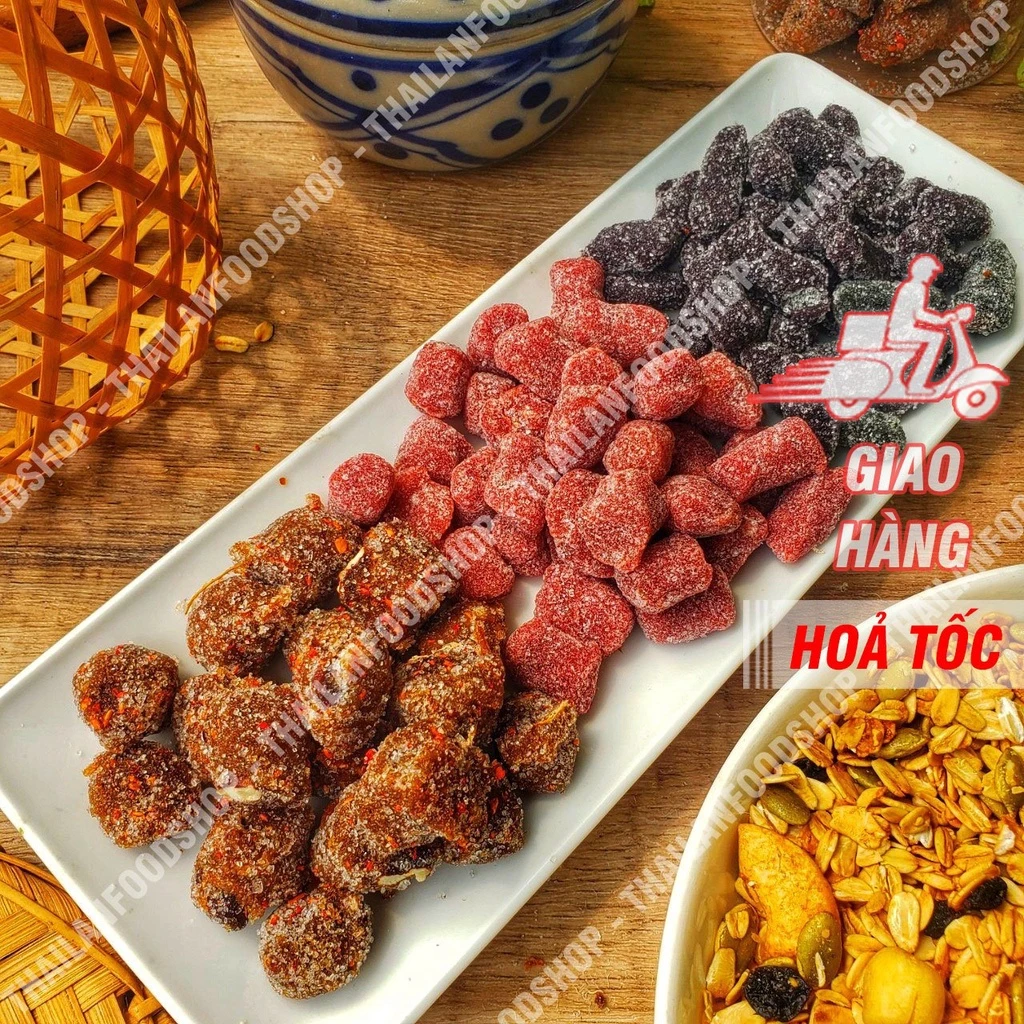 Kẹo Me Cay Mix Kẹo Dâu Tây & Kẹo Dâu Tằm Lon 500gram - Đặc Sản Đà Lạt