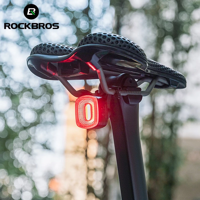 ROCKBROS Đèn LED Thông Minh Chống Nước IPX6 Có Thể Sạc Lại Cho Xe Đạp