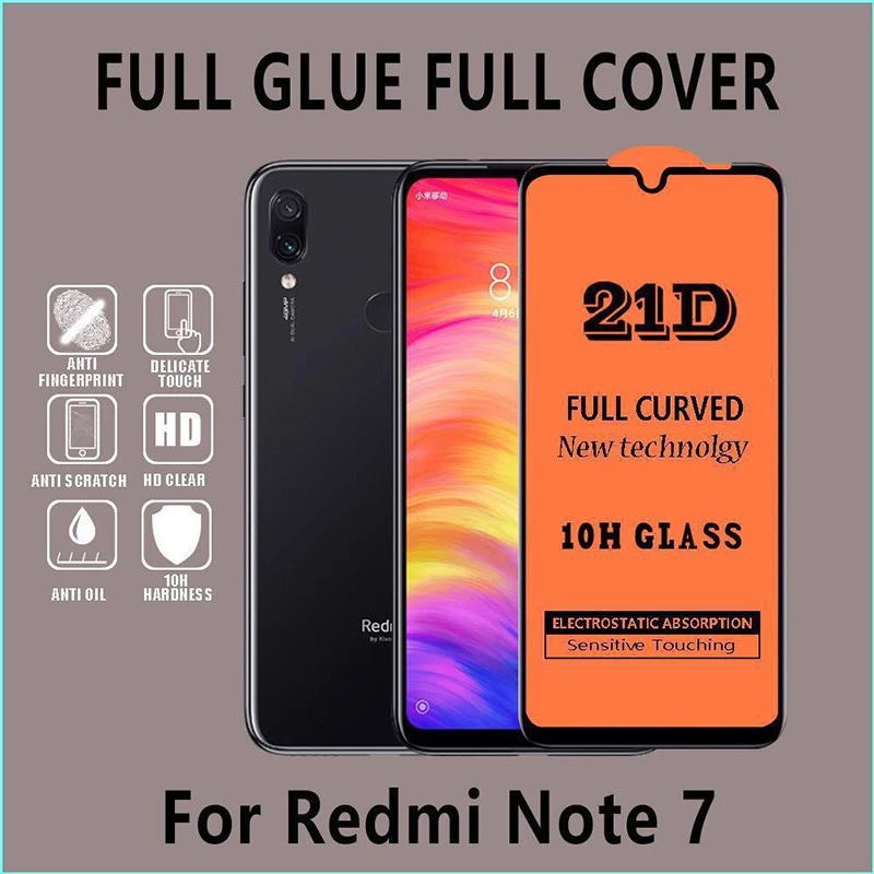 Kính cường lực 21D cho Xiaomi NOTE 7 8 8A 9 9S 9A 9i 10 10S 10A 10C 11 11T 11S K20 K30 K30s K40 Pro Max Lite 4G 5G