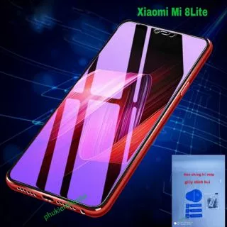 Kính cường lực Xiaomi Mi 8 Lite / Mi 8SE / Mi 8 / Mi 9 / Mi 9SE / Mi 11 Lite tím chống tia UV hại mắt ( tặng keo mép )